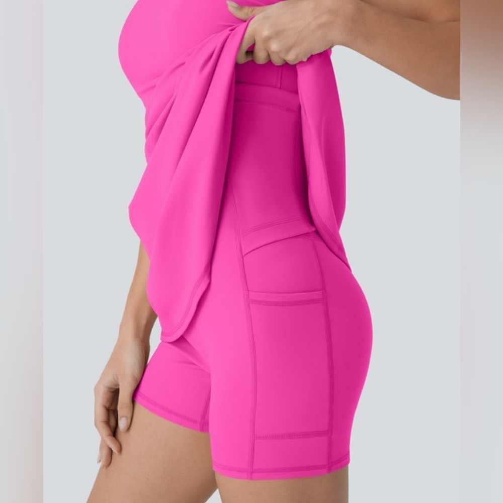 Vibrant Pink Sleeveless Dress - Picture 8 of 10